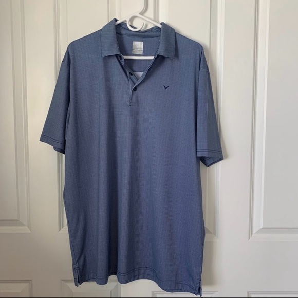 Callaway Other - Men’s Callaway Opti-Dri Blue Check Performance Golf Polo Size XL EUC